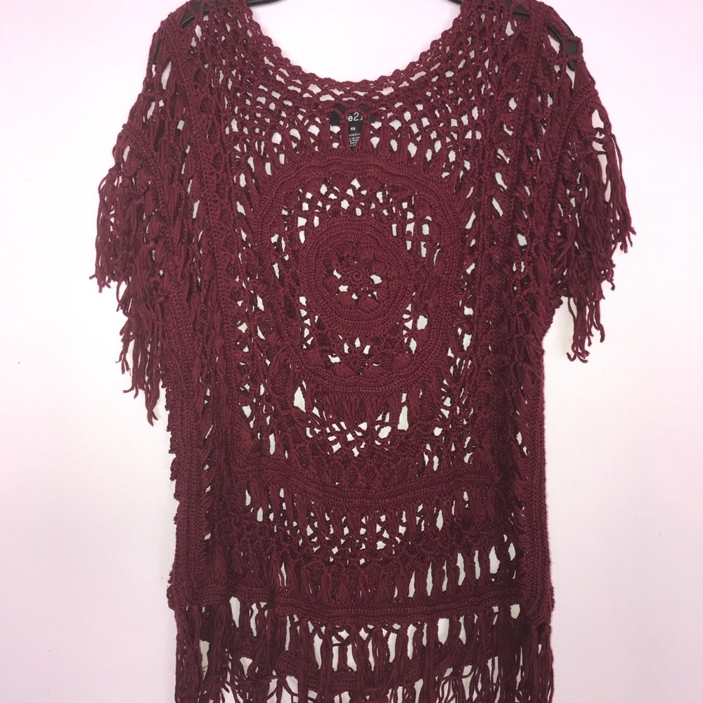 Clearout! Rue 21 Shrug sweater- maroon!